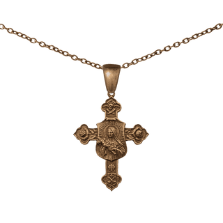 Vintage Bronze St. Therese of the Child Jesus Cross
