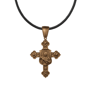 Vintage Bronze St. Therese of the Child Jesus Cross