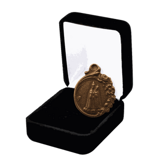 Vintage Bronze Our Lady of Good Help Medal