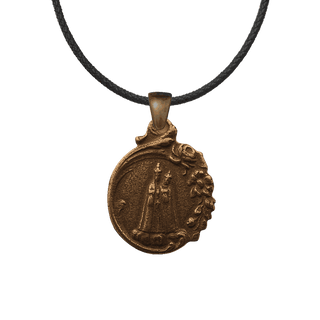 Vintage Bronze Our Lady of Good Help Medal