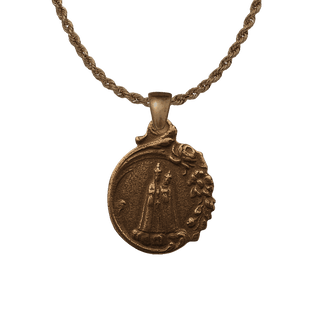 Vintage Bronze Our Lady of Good Help Medal