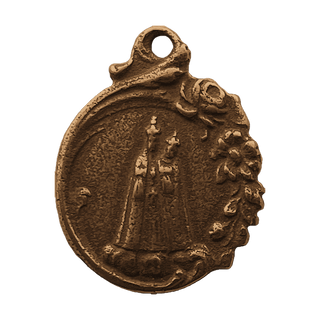 Vintage Bronze Our Lady of Good Help Medal