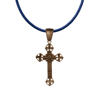 Vintage Bronze Shamrock Cross
