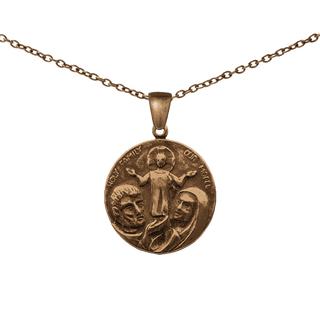 Vintage Bronze Holy Family Our Model Medal