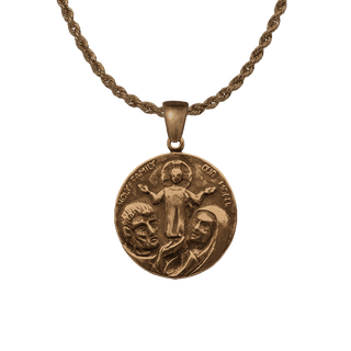 Vintage Bronze Holy Family Our Model Medal