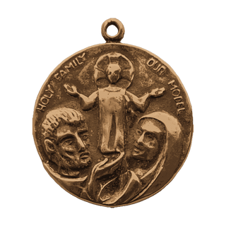Vintage Bronze Holy Family Our Model Medal