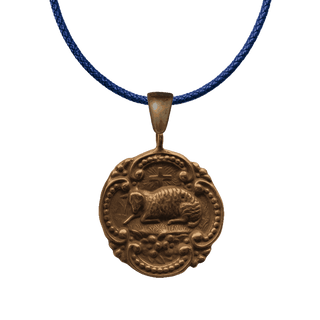 Vintage Bronze Agnus Dei Lamb of God Medal