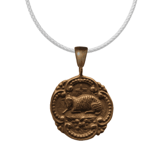 Vintage Bronze Agnus Dei Lamb of God Medal