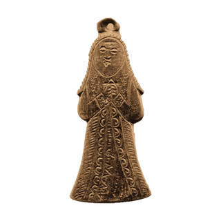 Vintage Bronze Etched Madonna Milagro, 19th Century Original