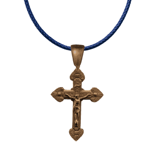 Vintage Bronze Scrolled Latin American Crucifix