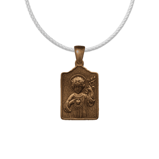 Vintage Bronze Child Jesus, King of Love Medal