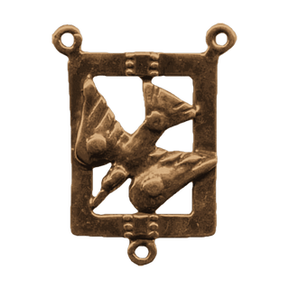 Vintage Bronze Holy Spirit Dove Rosary Center