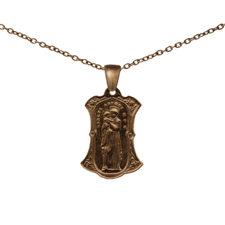Vintage Bronze St. Anthony and Our Lady Two-Sided Medal