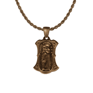 Vintage Bronze St. Anthony and Our Lady Two-Sided Medal