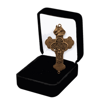Vintage Bronze Our Lady of Guadalupe Cross