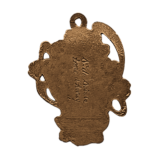 Vintage Bronze Saint Anne of Auray Garden Medal — reverse
