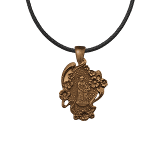 Vintage Bronze Saint Anne of Auray Garden Medal