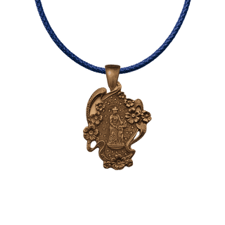 Vintage Bronze Saint Anne of Auray Garden Medal