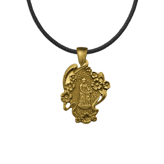 Vintage Yellow Bronze Saint Anne of Auray Garden Medal