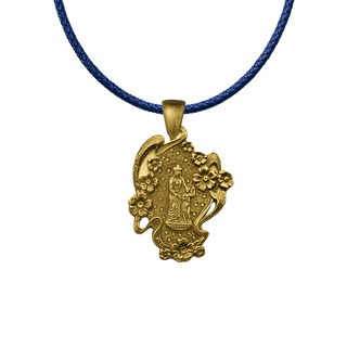 Vintage Yellow Bronze Saint Anne of Auray Garden Medal