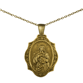 Vintage Yellow Bronze Assumption of Mary Star Halo Ornament