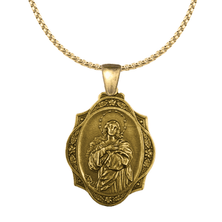 Vintage Yellow Bronze Assumption of Mary Star Halo Ornament