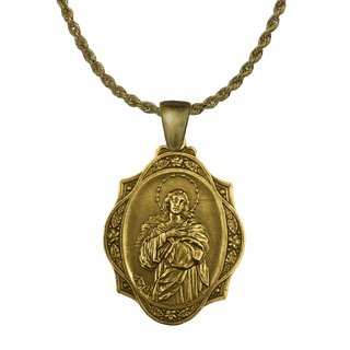 Vintage Yellow Bronze Assumption of Mary Star Halo Ornament