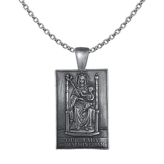 Vintage White Bronze Our Lady of Walsingham Plaque