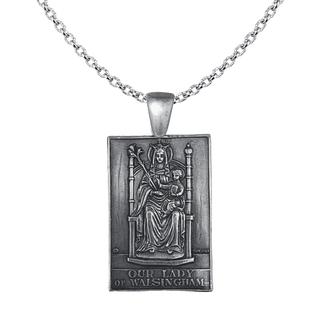 Vintage White Bronze Our Lady of Walsingham Plaque