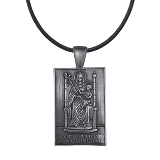 Vintage White Bronze Our Lady of Walsingham Plaque