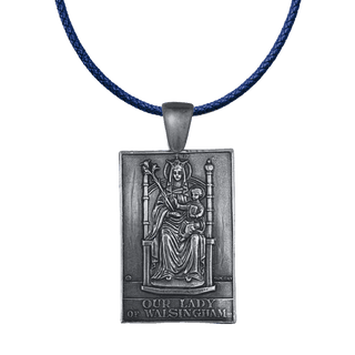 Vintage White Bronze Our Lady of Walsingham Plaque