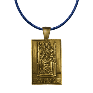 Vintage Yellow Bronze Our Lady of Walsingham Plaque