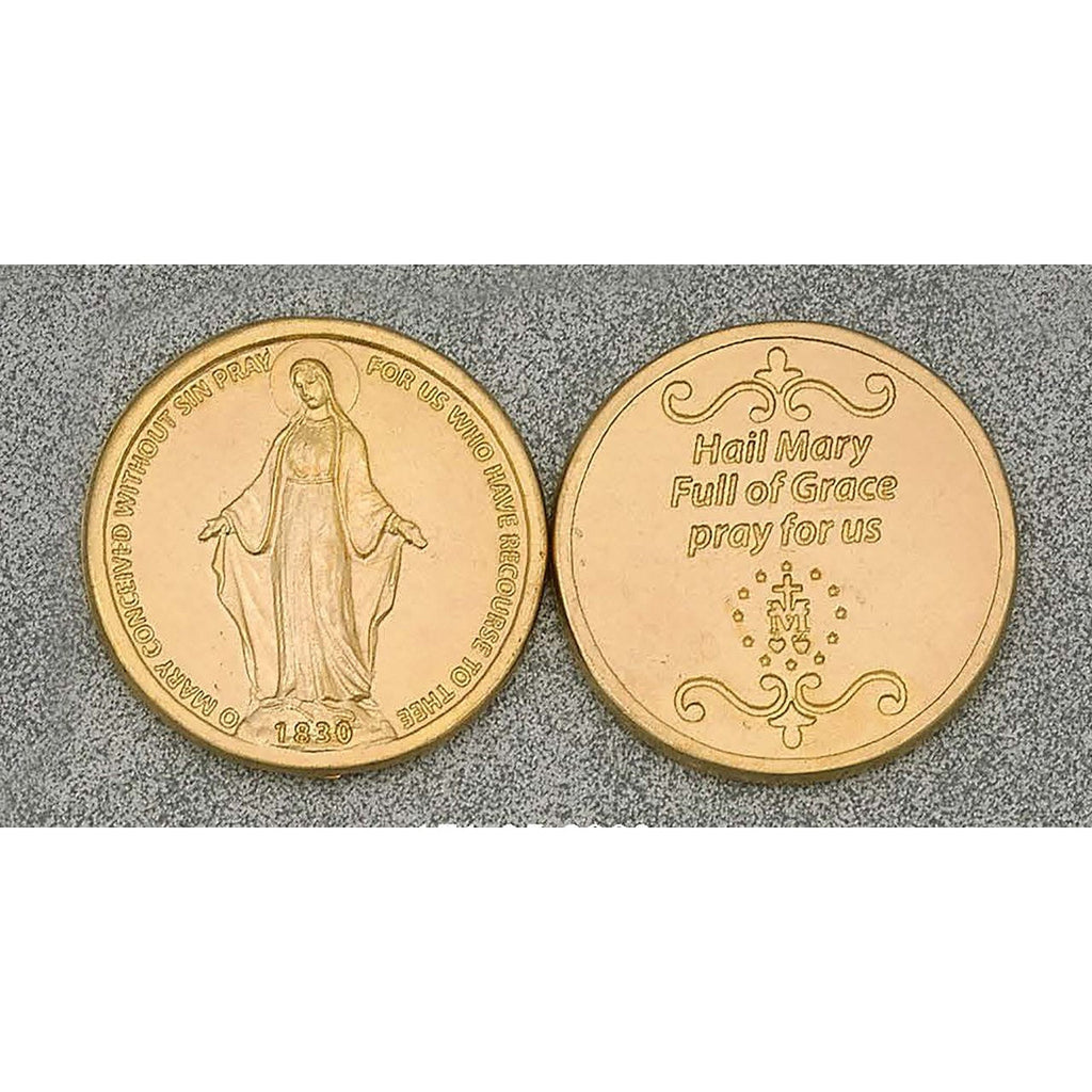Catholic Tokens Bulk Gold Tone Miraculous Medal Tokens | Catholic Shop – CatholicShop.com