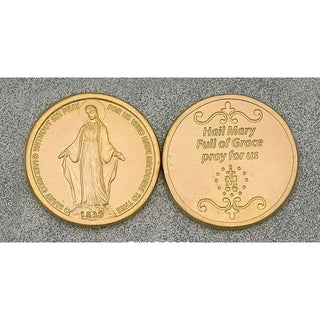 Bulk Gold Tone Token - Miraculous Medals