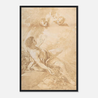 Sepia Figure and Cherubs Framed Print - view 13