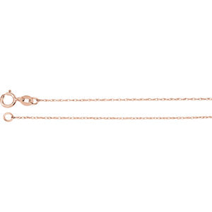 18-inch Rope Chain with Spring Ring - 14K Rose