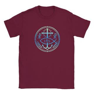 Aqua IHS Cross and Anchor Emblem T-Shirt - view 4