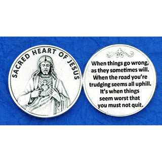 Bulk Italian Token - Don't Quit - Sacred Heart of Jesus