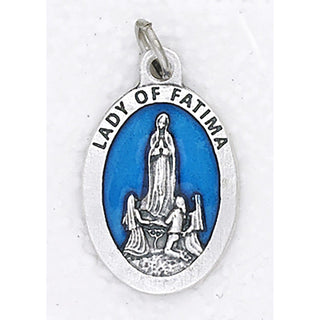 Bulk Our Lady of Fatima Premium 1 Inch Blue Enamel Medals