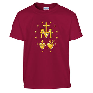 Miraculous Medal Reverse Gold Kids T-Shirt - view 4