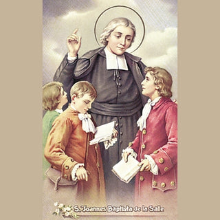 100-Pack - St John Baptist De La Salle Holy Card