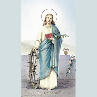 100-Pack - St Catherine Holy Card