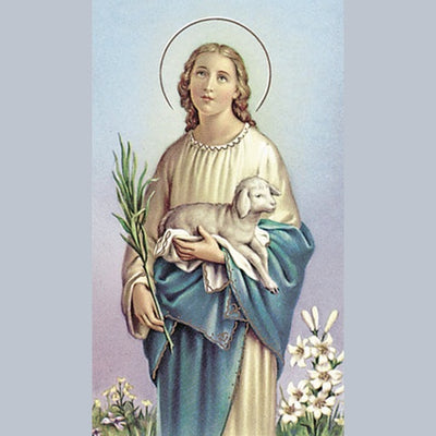 100-Pack - St Agnes Holy Card