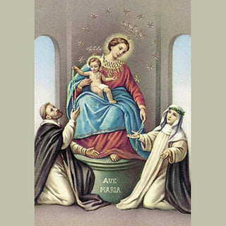 100-Pack - Our Lady Of The Rosary Holy Card