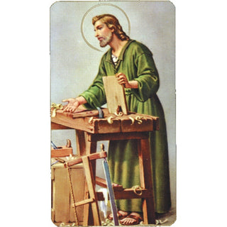 100-Pack - Saint Joseph The Worker Holy Card