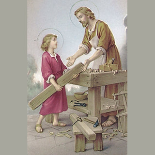 100-Pack - St Joseph The Worker Holy Card
