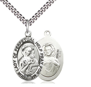 Sterling Silver Our Lady of Perpetual Help Medal Catholic Jewelry