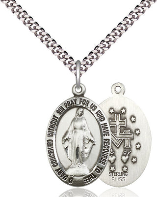 Pewter Miraculous Medal Catholic Jewelry