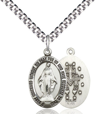 Pewter Miraculous Medal Catholic Jewelry