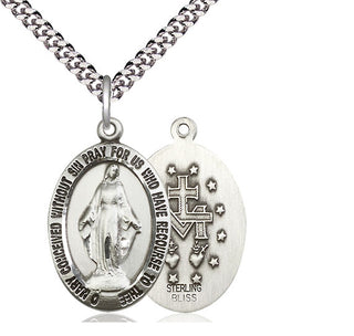 Sterling Silver Miraculous Medal Catholic Jewelry